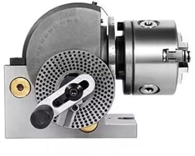 4 Inch Dividing Head 3 Jaw Chuck Precision Semi Universal Dividing Head For Milling Machine Rotary Table BB(WithTailstock)