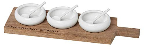 Räder 14064 PET - Salz & Kräuter Set - Porzellan - Holz - 24x7,5x2,5cm