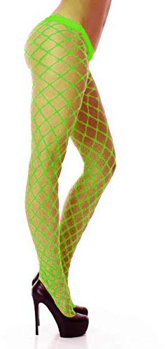 PrettyLoveHose Calze a rete grandi (nero, beige, bianco, giallo, blu, rosa, rosso, arancione, verde, marrone)