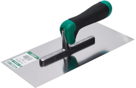 STALCO Truelle à dents - Spatule à dents - Truelle de lissage - Truelle de nettoyage - Truelle de carrelage - Truelle plate