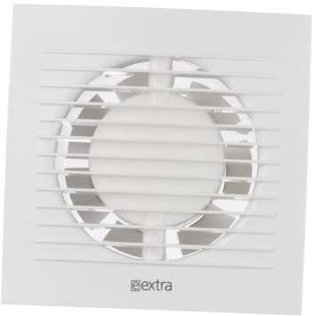 EUROPLAST Ø 125mm Bad-Lüfter mit Feuchtesensor und Timer - Leise Ventilator - Kunststoff - Weiß