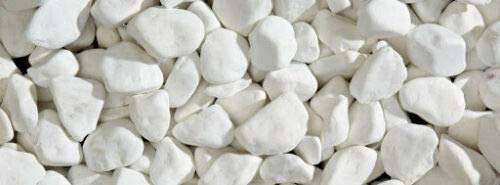 Sassi ciottoli colorati Bianco Thassos 8-16 mm decorazione giardino pietre colorate 10 kg Vivaio di Castelletto