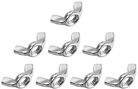 TERF® 8 Pcs Butterfly Wing Nut M12 Zinc Plated Steel Butterfly Wing Nuts M12 (12mm) Fastening Parts Hand Twist Tighten Wingnut For Multi Purpose Use