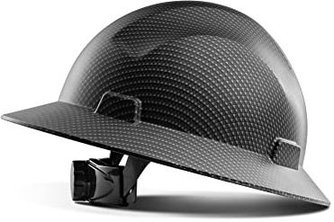 LANON Full Brim Hard Hat, OSHA Construction Work Approved, Premium Grey Dots Design, FRP Safety Helmet with 4 Point Adjustable Ratchet Suspension, Class C