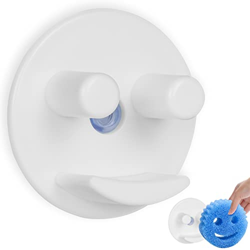 AUAUY 1PCS Schwammhalter, Schwammhalter für Küchenwaschbecken mit Saugnapf-Installation, Entworfen für Runde Schwämme, Spülmaschinenfest (Schwämme nicht enthalten)