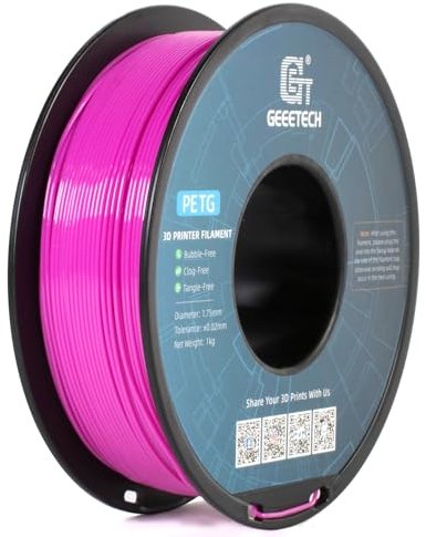 GEEETECH PETG Filament 1,75 mm, 3D Drucker Filament,1 kg pro Spule,Pink