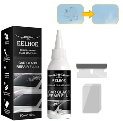 Colle pour Réparer Les Fissures du Pare-Brise, DIY Automotive Nano Fluide De Réparation du Verre, Kit De Réparation Rapide des Fissures, pour Réparer Les Fissures du Pare-Brise De L'auto (1PC)