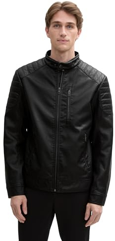 TOM TAILOR Konstläderjacka för män, 29999 - Svart, XS