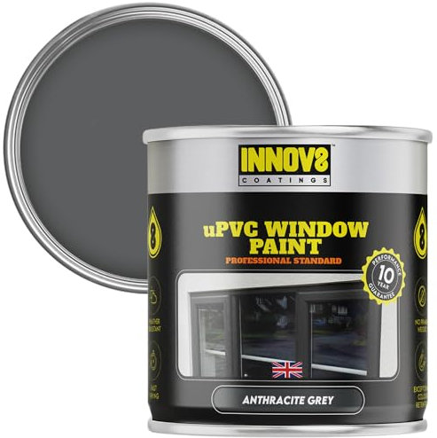 UPVC Paint 750ml - Anthracite Grey - Satin Finish - No Primer Needed - Fast Drying - For Doors, Windows, Conservatories - Interior/Exterior - 10 Yr Durability - Pro Quality for Plastic & uPVC.