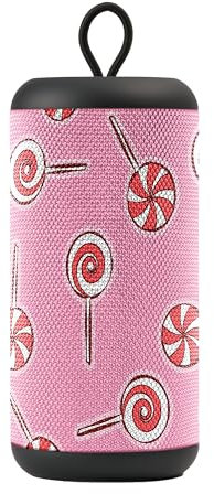 Music Sound - VERTICAL - Cassa Speaker Bluetooth - 5 WATT - Wireless - Play Time 4 Ore - Bluetooth 5.0 - Rosa