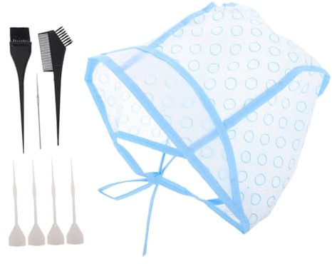 Healvian Kit Da 12 Cuffie Per Mèches Regolabili Con Fori, Cappelli Per Colpi Di Sole Per Tintura Chioma, Accessori Professionali e Fai-da-te Per Saloni e Uso Domestico