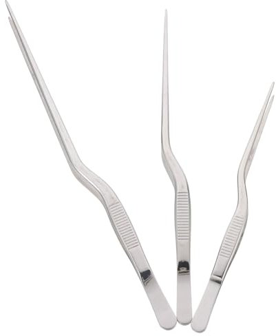 ABOOFAN 3 Piezas Pinzas De Acero Inoxidable Pinzas De Espina De Pescado Para Pelo De Ganso Herramientas De Cocina Utensilios De Cocina