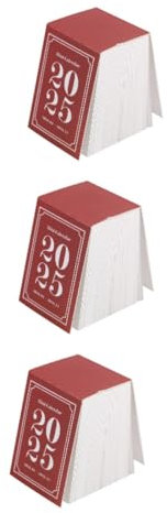 HAPINARY 3 Stück 1 Mini Kalender 2025 Kalender Für Den Tisch Kleiner Kalender Haushaltspapierkalender Tischkalender Abreißkalender Bürokalender Miniatur Tischkalender 2025 Tischkalender