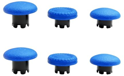 Pagaies de rechange 6 en 1 pour manette PS5 Dualsense, joysticks pour manette PS5 Edge, accessoires pour manette PS5 Dualsense Edge, kit de réparation de joystick analogique (bleu)