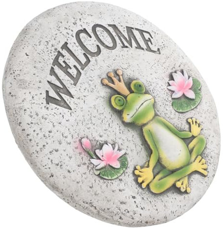 BAZEITFLOW Pietre Decorative Per Giardino Stepping Stone Cemento Per Esterne Ornamenti Eleganti Per Cortili e Aree Verdi Facile Installazione e Manutenzione