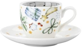 Hutschenreuther Weihnachten Sammelserie Weihnachtslieder 2025 Alle Jahre wieder Espressotasse 2-teilig bestehend aus: Espresso-Obertasse 0,08 l und Espresso-Untertasse Ø 12 cm