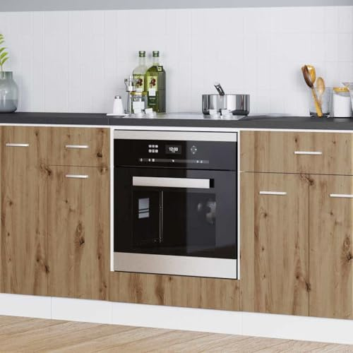 YuuSsea Backofenschrank Riga, Artisan-Eiche, 60x46x81.5 cm, Moderner Küchenschrank aus Holzwerkstoff, Langlebig, Viel Stauraum für Küchenutensilien, Innenbereich