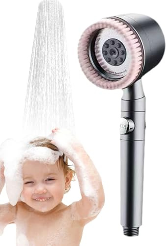 Soffione doccia ad alto flusso | Soffione doccia portatile | Risparmio idrico – per bagno, hotel, doccia, bagno, casa, appartamento, condominio, camper, cottage, cabina, villa, palazzo