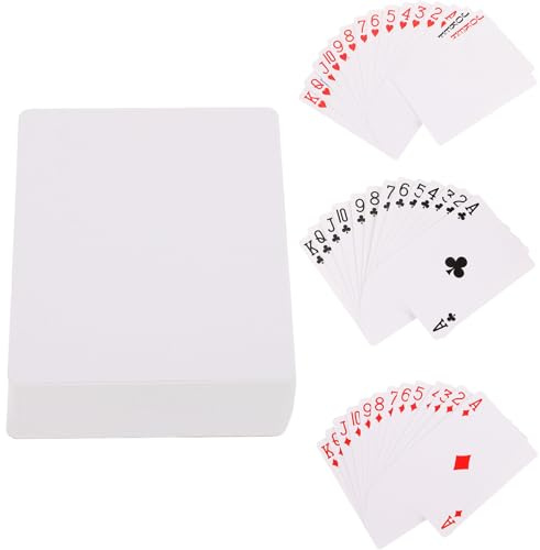 Toyvian Leere Papier Spielkarten 1 Stück Poker Karten Sublimationsdruck Einseitig Bedruckbar Selbstgemacht Kartenset für Familie Party