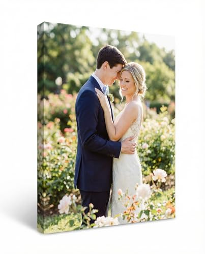 IUI Custom Canvas Prints with Your Photos - Personalized Pictures to Stunning Framed Canvas Wall Art Ideal for Home Decor Gifts Keepsakes for Family Baby Couple Boyfriend Girlfriend Pet (11L × 14W)