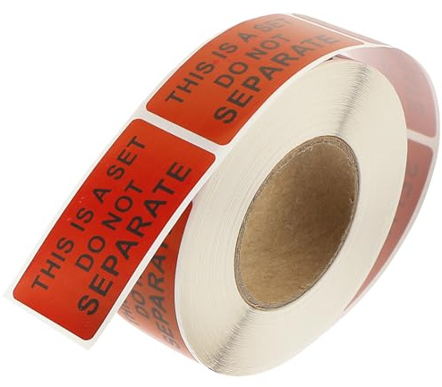 PACKOVE Lot de 500 Set de Étiquettes Autocollantes D'avertissement D'expédition 25,4 X 50,8 Mm, Autocollants D'emballage Résistants, Couleur Vive, pour Sécurité Colis et Transport