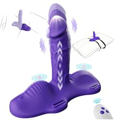 Vibradorador Clítoris Juguetes Sexuales Mujer - Vibradores Consoladores Realistas para Mujer con Vibración y Empuje de 3 * 12, Strap-on Dildo Anal Vibradorador Hombre Juguetes Eróticos para Pareja