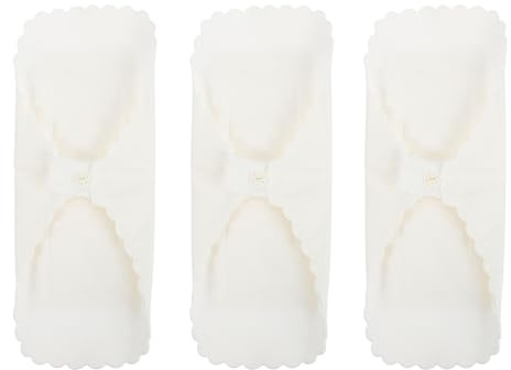 Mikikit Menstruales Reutilizables de Algodón Blanco, Cómodos y Resistentes al Agua para Mujeres, Paquete de 3 Unidades Adecuado para Uso Diario