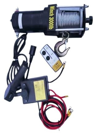 Argani elettrici 3000lbs 12V 24V Auto Verricello Elettrico Piccola Gru Salvataggio Trazione Di Sollevamento(12V Remote control)