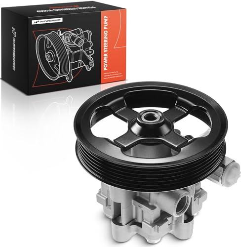 A-Premium Power Steering Pump, with Pulley, Compatible with Dodge Caliber 2007-2012 & Jeep Compass 2007-2017, Patriot 2007-2017, 2.0L 2.4L, Replace # 5105048AB, 5105048AC