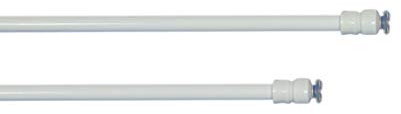 rewagi Hochwertige Klemmstangen, Teleskopstangen, Gardinenstangen, Scheibengardinenstangen, Vitragenstangen - Länge: 40 – 60 cm, 60-90cm – Farbe: weiß, silber - 1 Stück (weiß, 60-90cm)