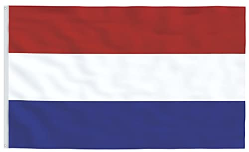vidaXL Flagge Niederlande mit Zwei Messingösen Niederländische Hissflagge Nationalflagge Holland Fahne 90x150cm 68D 100% Polyester