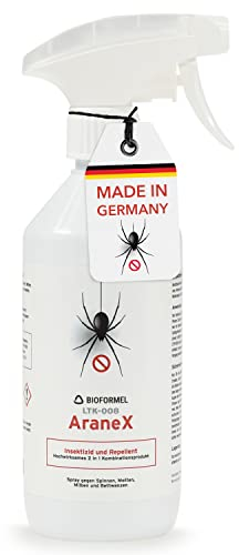 BIODELTA LTK-008 Spinnenspray 500 ml - Spinnenabwehr mit Langzeitwirkung - Anti Spinnen Spray - Spinnenvertreiber - Ungezieferspray - Biologisch abbaubar - aus Deutschland