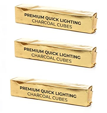 Quick light Charcoal Coal Premium Quick light Charcoal Coal 15 cubes 3 roll (25mm Cubes)