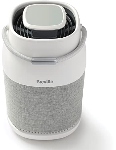 Breville 360° Light Protect Luftreiniger | leiser, H13 True HEPA-Filter | entfernt 99,97% an Staub, Rauch, Pollen & mehr | 3 Geschwindigkeiten | Nachtmodus | Filteraustausch-Anzeige | Touch-Bedienfeld
