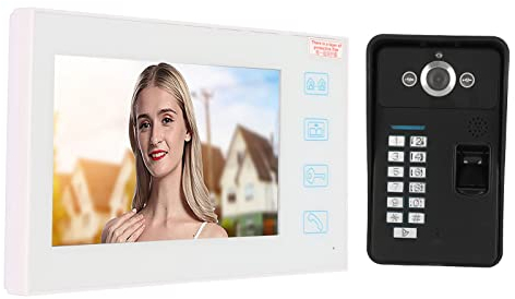 Fockety Video-Türklingel-Intercom-System, Kabelgebundene Video-Türsprechanlage mit 7-Zoll-Farbmonitor und HD-Kamera-Nachtsicht, Video-Türsprechanlage, HD-Kamera-Kits für Video-Türsprechanlage für(#1)