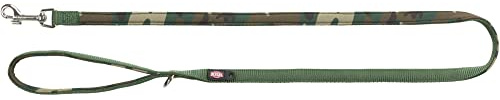 TRIXIE Hundeleine Premium M–L, 1,00 m 20 mm in Camouflage/waldgrün - stabile Hundeleine mit praktischer Handschlaufe - für mittelgroße bis große Hunde - 1987223