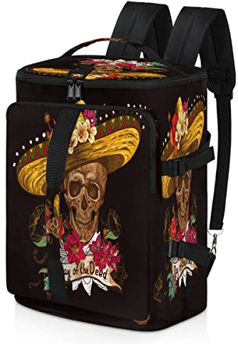 Skull Hand Rock N Roll Sport-Rucksack für Männer und Frauen, Skelett-Totenkopf-Seesack mit Schuhfach für Fitnessstudio, Reisen, Wandern, Rucksack, mehrfarbig 5, Einheitsgröße, Sportlich