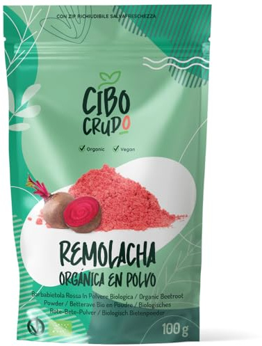 Rote Beete Pulver Bio - 100g. Rote Bete Pulver Getrocknet. Roh oder Gekocht zu Verwenden. Lebensmittelfarbe rot Pulver Natürlich und Rein für Smoothies und Säfte. Beetroot Powder.