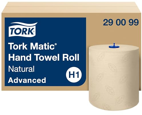 Tork Matic Toalla de Mano de Papel Natural H1, Advanced, Toallas de Papel Antirroturas, 2 capas, 6 × 150 m, 290099