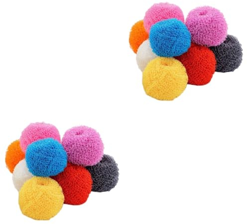 Mobestech 20pcs Cleaning Ball for Kitchen Fiber Ball Home Cleaning Kitchen Accessories Kettle Descaler Random Color
