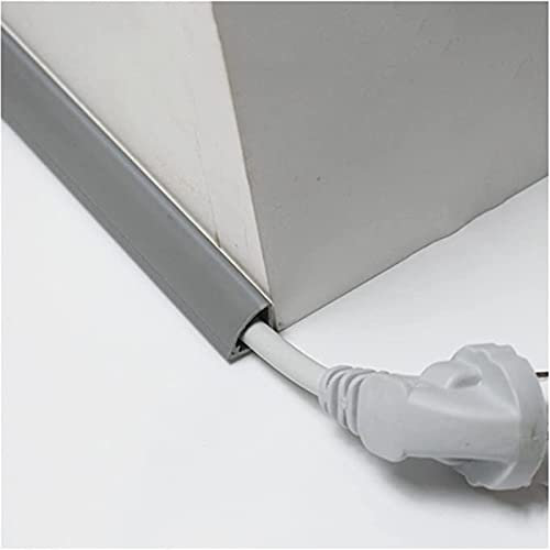 PVC-Eckdrahtkanal, Ecke/Decke, Überstreichbarer Kabelkanal, Kabelabdeckung Mit Selbstklebender Rückseite for Zuhause/Werkstatt (Farbe : Grau, Größe : 14x14mm/0.55x0.55in)