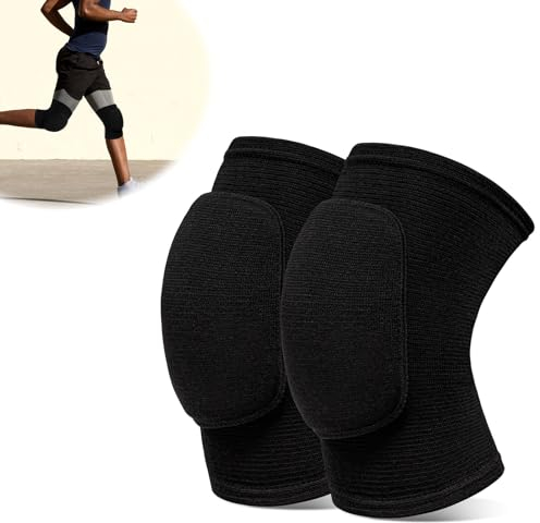 Yuqilin 1 Paio Ginocchiere Sportive,Unisex Ginocchiere Pallavolo Danza Morbide Protezione Ginocchio Sostegno Manica Elastica Yoga Ginocchiere Palestra,per Bici Calcio Basket Ginnastica Ritmica(M)