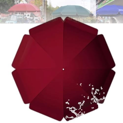 IMUNKT Toile De Rechange Pour Parasol D'extérieur, Diamètre 180-300cm, 8 Baleines/10 Baleines, Tissu De Rechange Imperméable, Auvent De Remplacement Pour Parasol De Table De Marché(Burgundy,280cm(9.2f