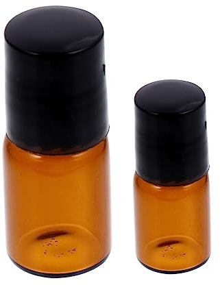Mikinona 12 Piezas Mini Botella Roll Vidrio Rellenable Botellas De Vidrio Vacías Para Aceite Esencial Bote Perfume Recargable