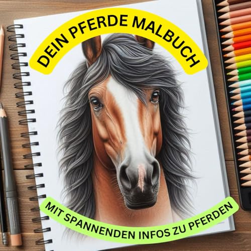 Dein Pferde Malbuch: mit spannenden Infos zu Pferden und tollen Bildern (Farbenfrohe Gefährten – Malbücher für Kinder mit spannenden Informationen, Band 1)