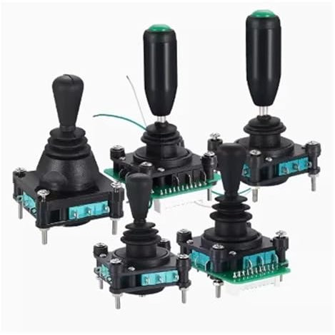 JRXFXEKW Red Opening SCV4/CV4A Joystick Switch Standard CV4-YQ-04R2G Four-Way bidirectional 8-Way Self resetting (HKF-CV4-YQ-04R2GX,6 1/8)