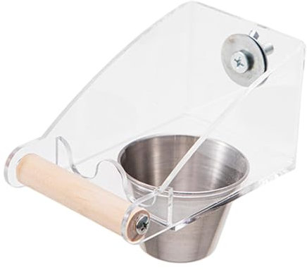KESOTO Hanging Vogelfutterer Vogelkäfig Feeder Käfig Accessoire Futter Feeder Tasse Lebensmittelspender für Kleine bis Mittelgroße Vögel Grusse Kanaren, Mehrfarbig, S 1 Cup