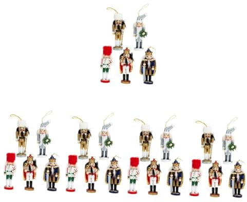 Cabilock 5 Set Ciondolo Schiaccianoci Rosso Ornamenti Per Bambole Di Natale Soldato Schiaccianoci Di Natale Piccolo Albero Di Natale Con Luci Alberi Di Natale Plastica Colorful 5 Pezzi * 5