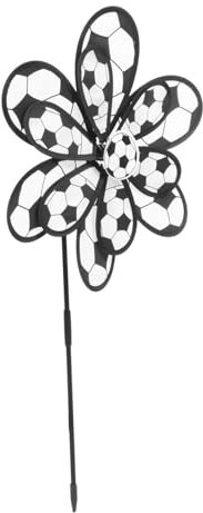 Yardwe Fußballmuster Windrad Dekoration Bunte Windmühlen Für Garten Party-Dekoration Aus Strapazierfähigem Kunststoff Für Innen Außenbereich Bringt Spaß Für Junge Mädchen Und Erwachsene