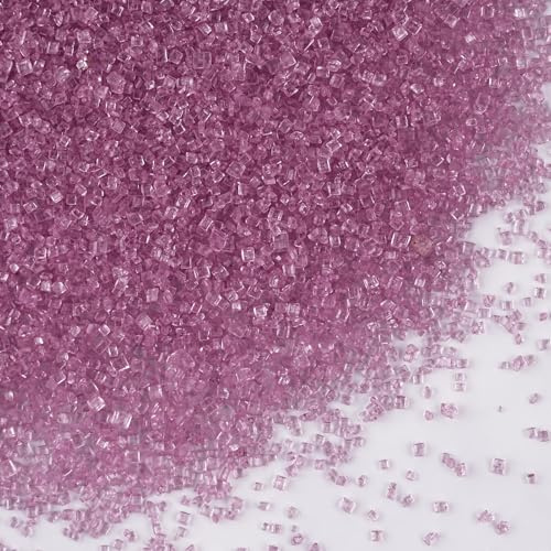 Sucre Coloré Violet 130g Cristallisé - Décoration pour Gâteaux, Cupcakes, Biscuits et Crème Glacée - Garniture Sucrée pour Mariages, Anniversaires et Quotidien - Vermicelles en Sucre